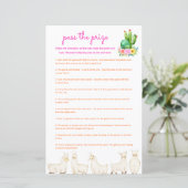 Pass the Prize Baby Shower Game - カラフル Llama (スタンド正面)