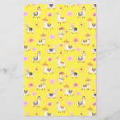 Pass the Prize Baby Shower Game - カラフル Llama (裏面)