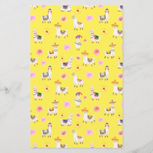 Pass the Prize Baby Shower Game - カラフル Llama (裏面)