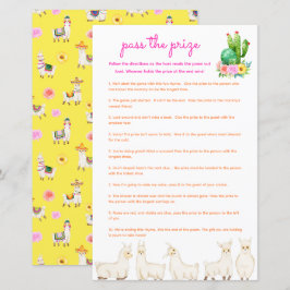 Pass the Prize Baby Shower Game - カラフル Llama