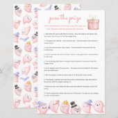 Pass the Prize Baby Shower Game – ピンク幽霊ブー (正面/裏面)