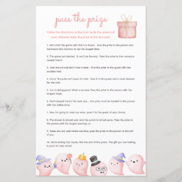 Pass the Prize Baby Shower Game – ピンク幽霊ブー