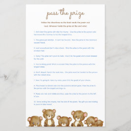 Pass the Prize Baby Shower Game – ベアーズ