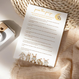 Pass the Prize Baby Shower Game - Bunny Rabit