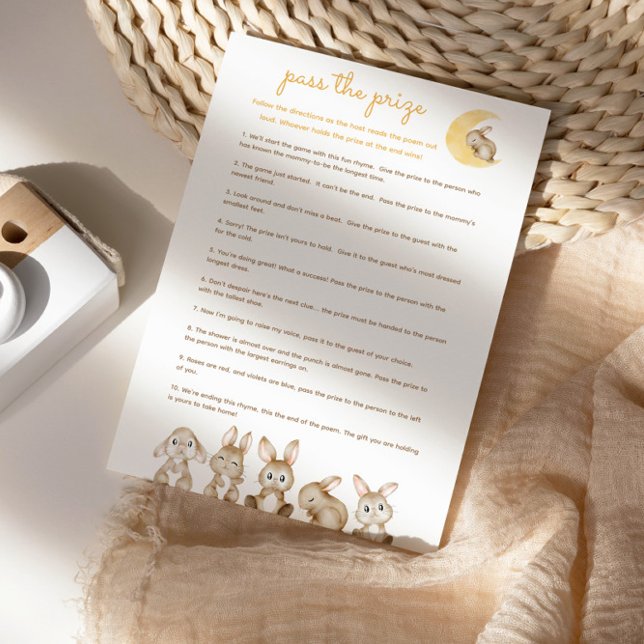 Pass the Prize Baby Shower Game - Bunny Rabit (クリエイターアップロード済み)