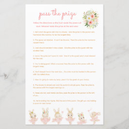 Pass the Prize Baby Shower Game Pink Ballerina