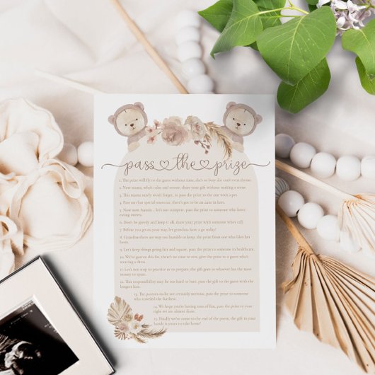 Pass the Prize Twins Teddy Bear Baby Showerゲーム