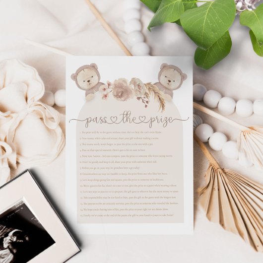 Pass the Prize Twins Teddy Bear Baby Showerゲーム