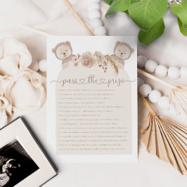 Pass the Prize Twins Teddy Bear Baby Showerゲーム