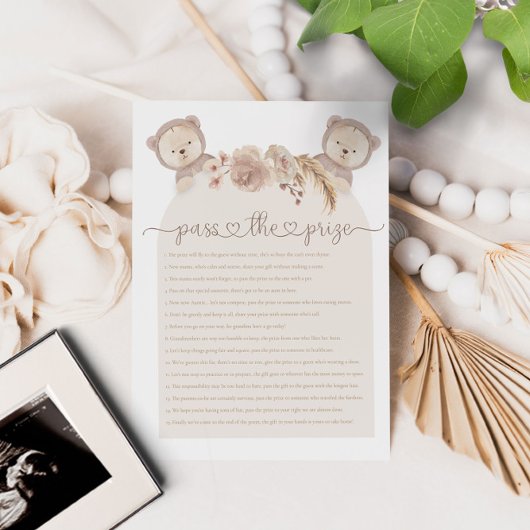 Pass the Prize Twins Teddy Bear Baby Showerゲーム