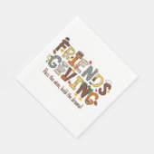 Pass the Wine Hold the Drama Friendsgiving スタンダードランチョンナプキン (角)