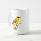 pássaro amarelo コーヒーマグカップ (正面左)