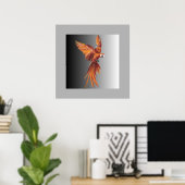 Pássaro Vermelho ポスター (ホームオフィス)