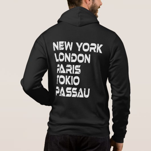 Passau New York London Tokio Paris Anhänger パーカ (裏面)