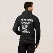 Passau New York London Tokio Paris Anhänger パーカ (裏面フル)