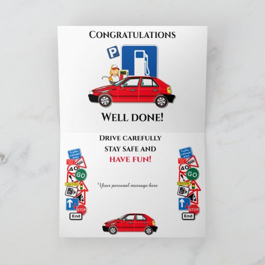 Passed your Driving Test ~ Congratulations! カード (内部)