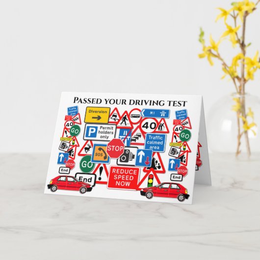 Passed your Driving Test ~ Congratulations! カード (黄色い花)