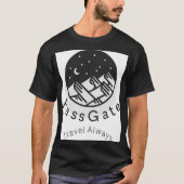 PassGate Travel Always Black Men's T-Shirt Tシャツ (正面)
