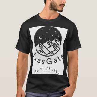 PassGate Travel Always Black Men's T-Shirt Tシャツ