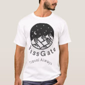 PassGate Travel Always White Men's Tシャツ (正面)