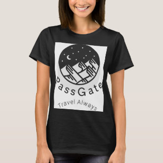 PassGate Travel Always Women's Black T Shirt Tシャツ