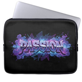 Passion Cyberpunk Typography – ビブラントなモダンなワード ラップトップスリーブ