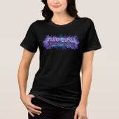 Passion Cyberpunk Typography – 迫力あるモダンなワード トライブレンドＴシャツ (正面)