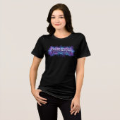 Passion Cyberpunk Typography – 迫力あるモダンなワード トライブレンドＴシャツ (正面全面)