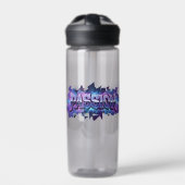 Passion Cyberpunk Typography – Vibrant Modern Word ウォーターボトル (正面)