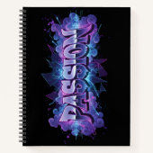 Passion Cyberpunk Typography – Vibrant Modern Word ノートブック (正面)