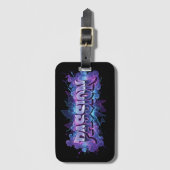 Passion Cyberpunk Typography – Vibrant Modern Word ラゲッジタグ (正面縦)