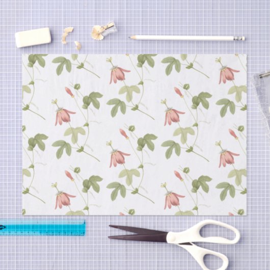 Passion Flower Pattern 薄葉紙 (クラフト)