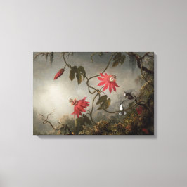 Passion Flowers and Hummingbirds by Martin Heade キャンバスプリント