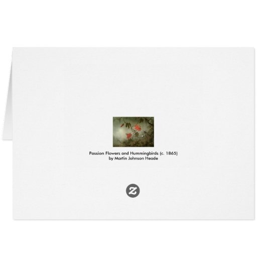 Passion Flowers and Hummingbirds by Martin J Heade (裏面横)