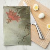 Passion Flowers and Hummingbirds by Martin J Heade キッチンタオル (四つ折り)