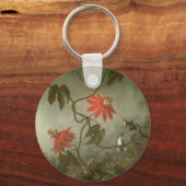 Passion Flowers and Hummingbirds by Martin J Heade キーホルダー (正面)