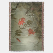 Passion Flowers and Hummingbirds by Martin J Heade スローブランケット (正面縦)