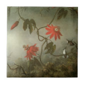Passion Flowers and Hummingbirds by Martin J Heade タイル (正面)