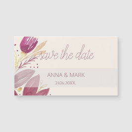 Passion Flowers, Water color Burgundyと金ゴールド