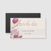 Passion Flowers, Water color Burgundyと金ゴールド (正面/裏面)