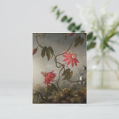 Passion Flowers with Hummingbirds by Martin Johnso ポストカード (スタンド正面)