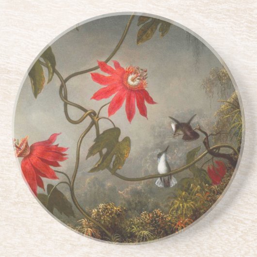 Passion Flowers with Hummingbirds Heade コースター (正面)