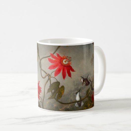 Passion Flowers with Hummingbirds Heade コーヒーマグカップ (正面右)