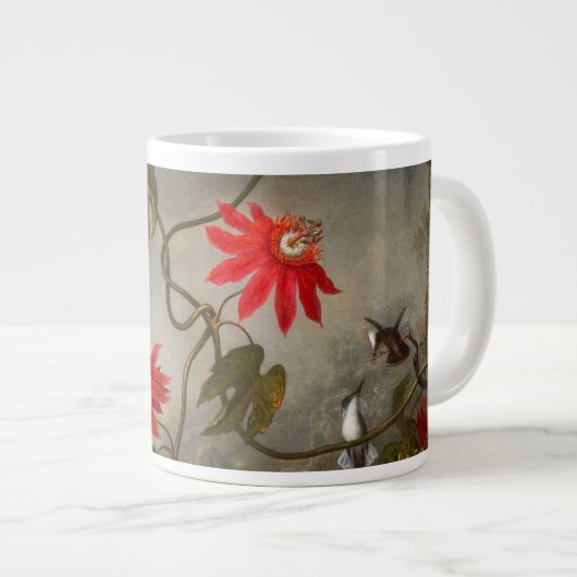 Passion Flowers with Hummingbirds Heade ジャンボコーヒーマグカップ (正面右)