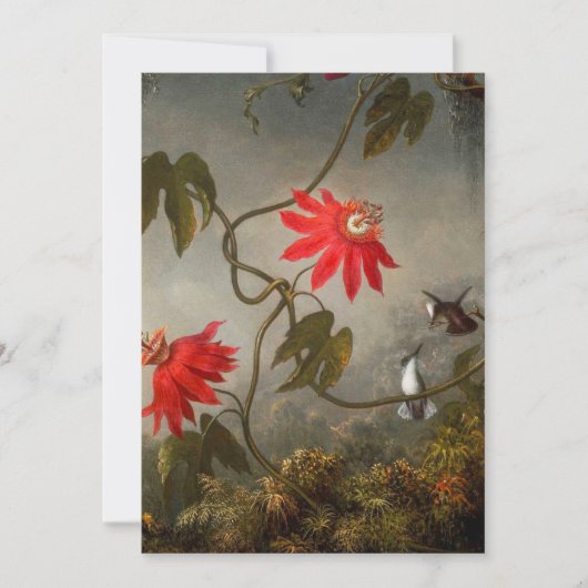 Passion Flowers with Hummingbirds Heade セーブザデート (正面)