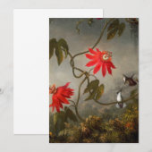 Passion Flowers with Hummingbirds Heade セーブザデート (正面/裏面)