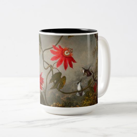 Passion Flowers with Hummingbirds Heade ツートーンマグカップ (正面右)