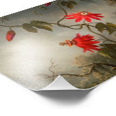 Passion Flowers with Hummingbirds Heade フォトプリント (角)