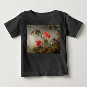 Passion Flowers with Hummingbirds Heade ベビーTシャツ