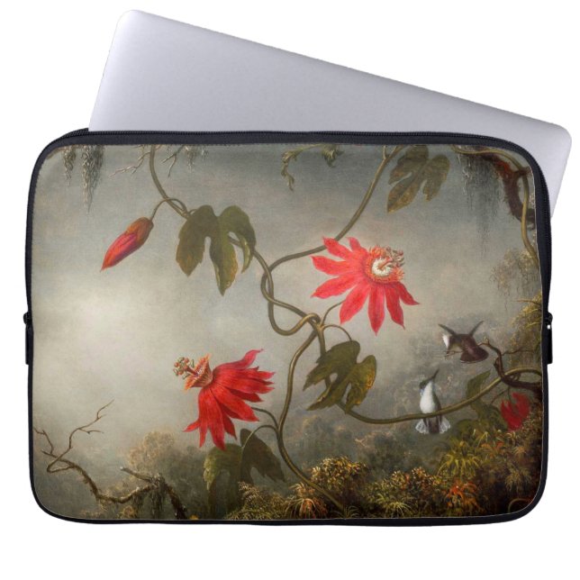 Passion Flowers with Hummingbirds Heade ラップトップスリーブ (正面)